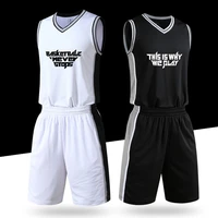 mens basketball jerseyshorts suit custom logo number breathable quick dry sports training competition team uniform high quality