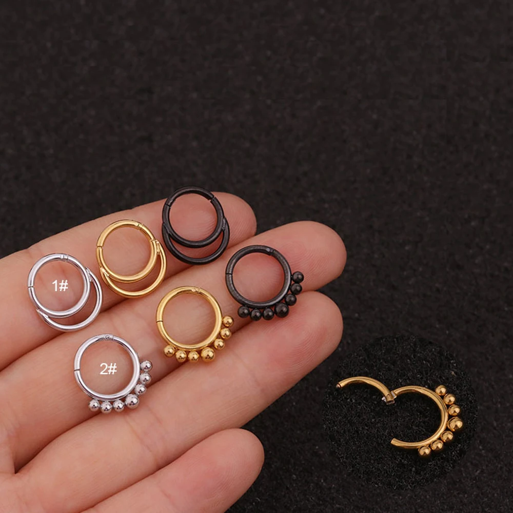 1 шт. модные круглые серьги из нержавеющей стали золотого и черного цвета для