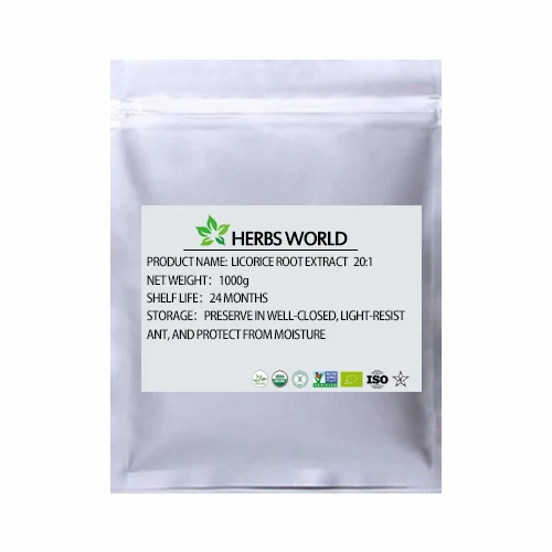 

100-1000g Organic Licorice Root Extract Glabridin Radix Liquiritiae,Glycyrrhizic Acid Powder,liquorice Extract,Skin Whitening