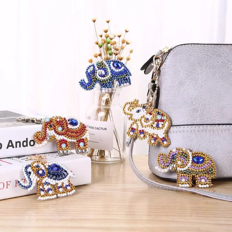 5 шт. Сделай Сам слон полная дрель особой формы алмазная живопись брелок подарки