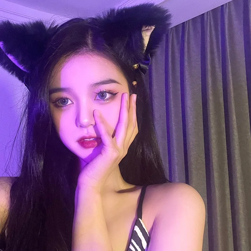 Ears Cosplay Gothic Lolita white cat ears Cosplay Headdress Anime Decor Kawaii  Accessories Fox Ears Decor Hair Accessories