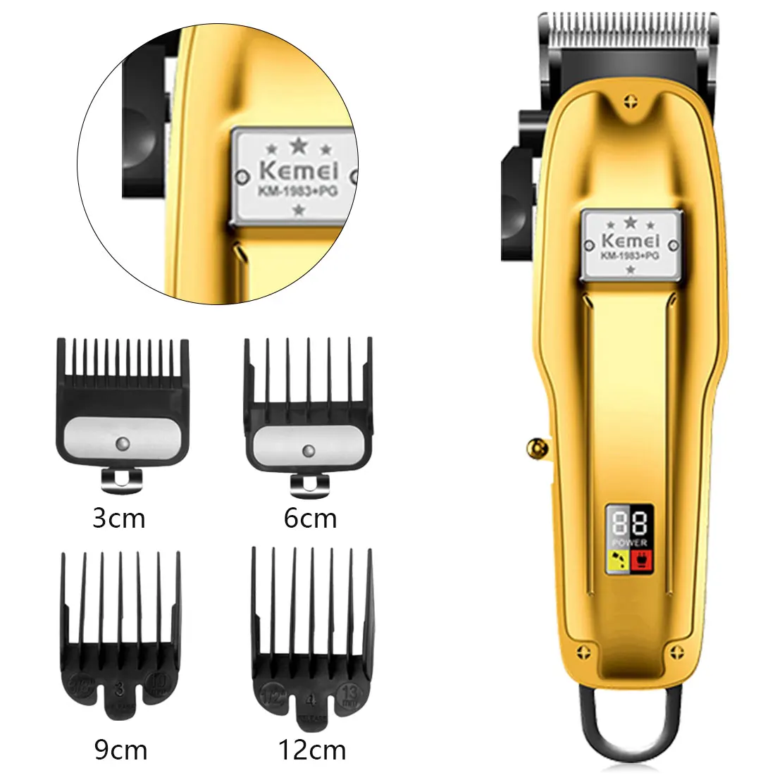 Машинка для стрижки волос с ЖК дисплеем большой вместимости USB зарядкой