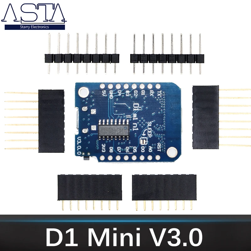 Для Wemos D1 Mini V3.0.0 WIFI Интернет вещей макетная плата на основе ESP8266 CH340 CH340G для Arduino