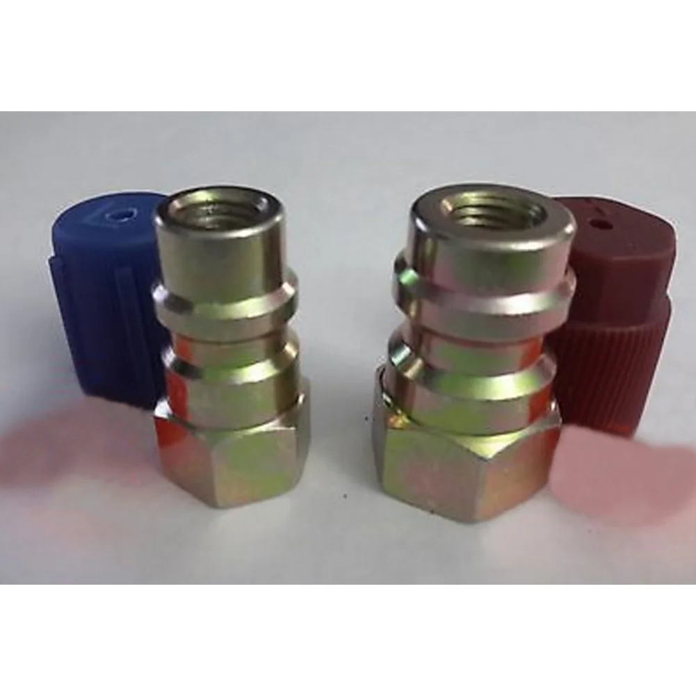 Air Conditioning Connector Conversion Adapter Durable With Cap Accessories 0.25 Inch SAE Joint Car Metal Threaded Tool | Автомобили и