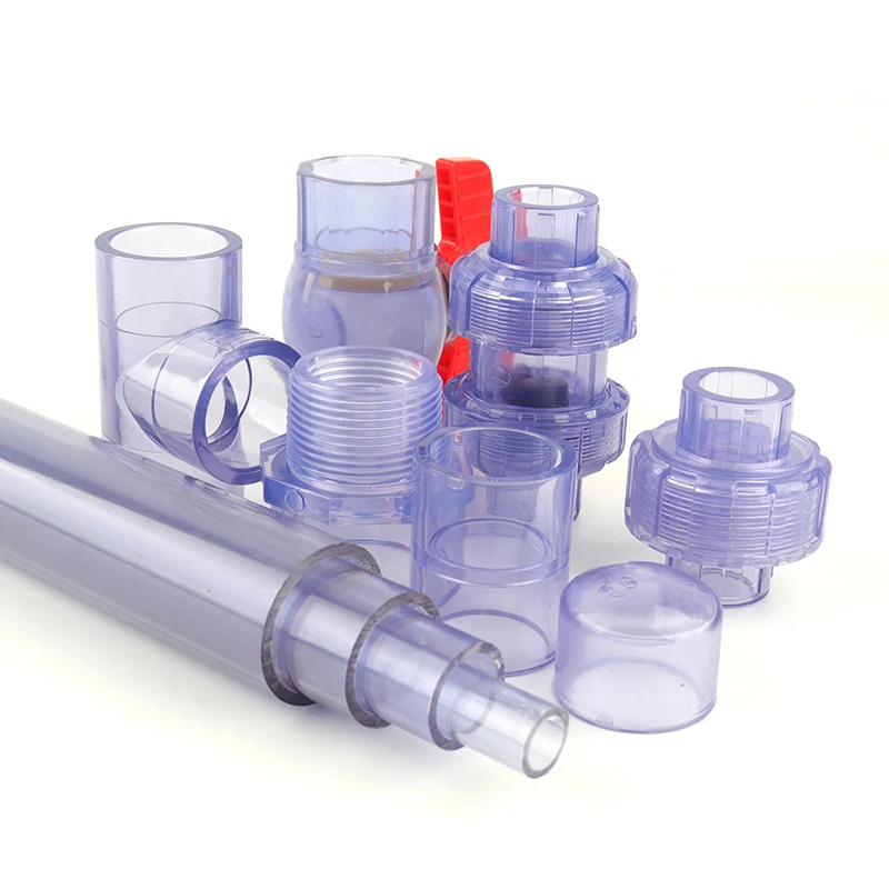 

2 шт./лот 20/25/32/40/50 мм НПВХ синие прозрачные соединители для труб фитинги для воды аквариумные аксессуары быстроразъемные соединения для шлангов