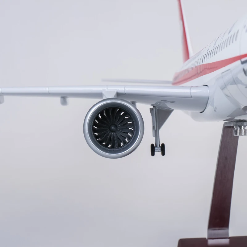 1/80 масштаб 47 см самолет Сычуань авиакомпания Airbus A320 neo модель светодиодный свет и колесо шасси литье под давлением модель самолёта из смолы игрушка