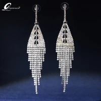 earrings silver long hanging 2021 trends earring accessories for women trending bridal pendants wedding jewelry chain earrings