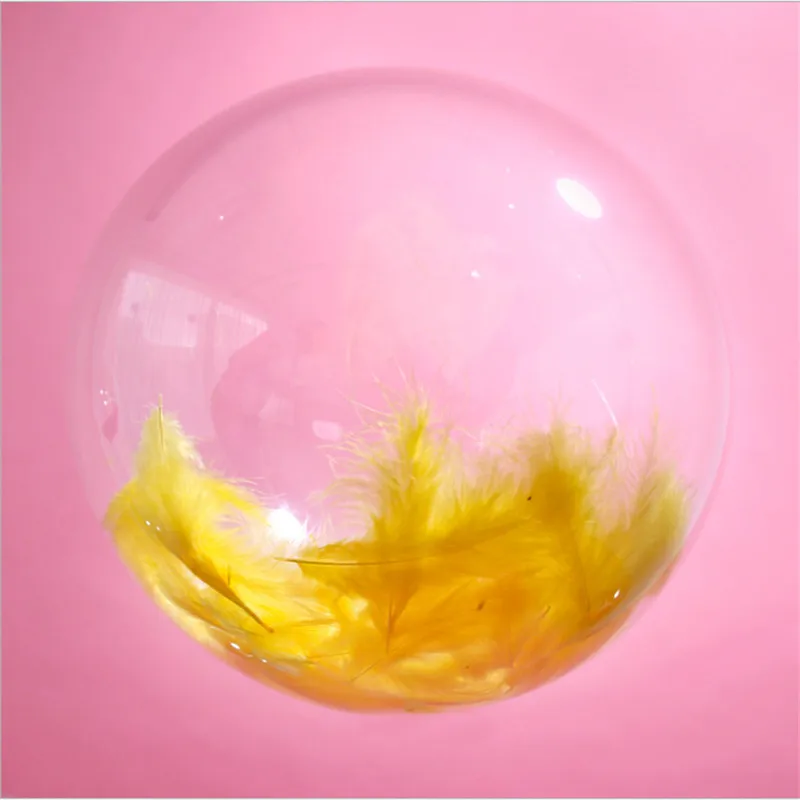 Прозрачный Гелиевый шар из ПВХ 18 дюймов или наклейка на день рождения перо