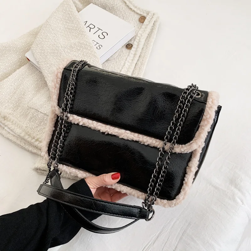 

Повседневные сумки-мессенджеры из искусственной кожи на цепочке, модные дамские сумочки, сумки через плечо для женщин, дизайнерская женска...