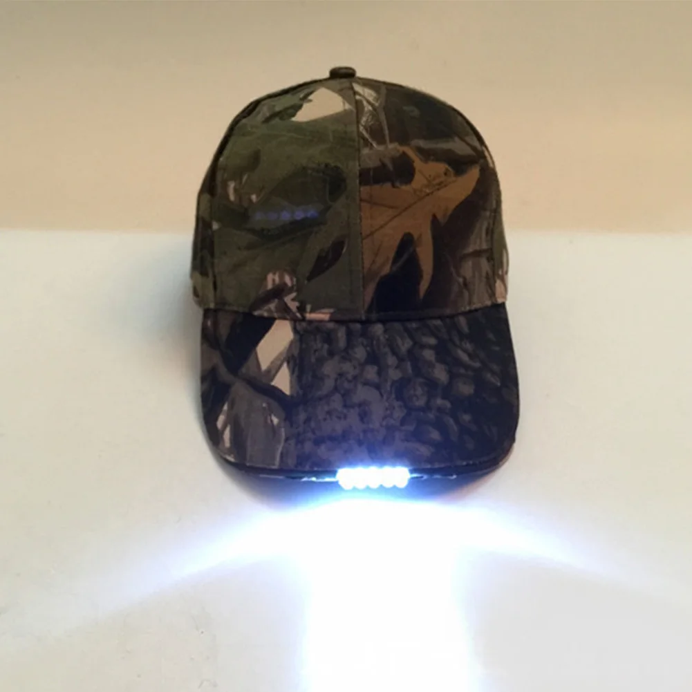 Adjustable 5 LED Light Cap Battery Powered Hat Outdoor Bicycle Fishing Baseball Hat #734 images - 1