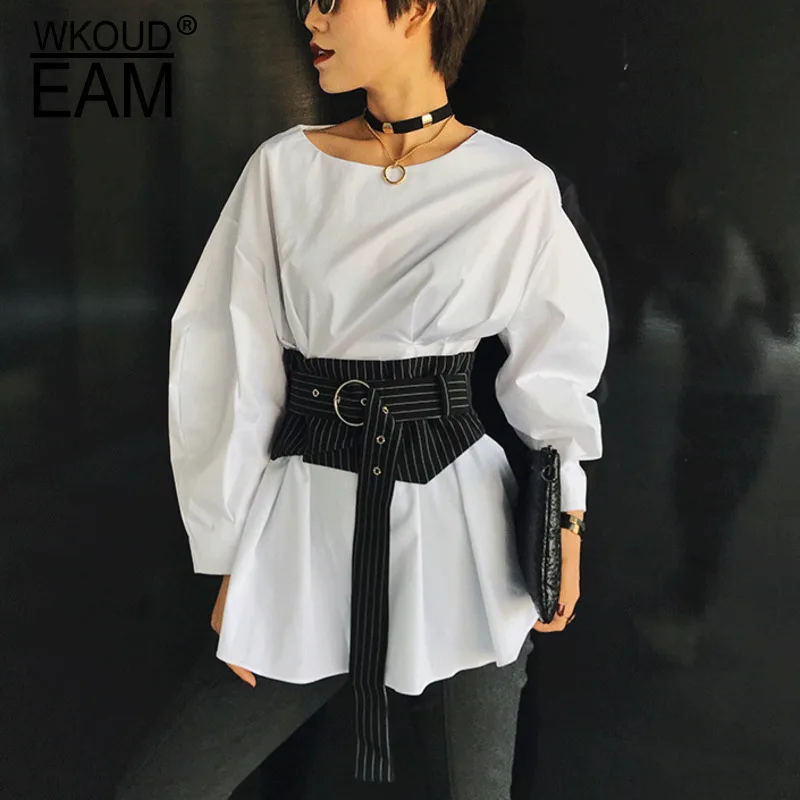 Женский пояс корсет WKOUD EAM Классический Повседневный Пояс в полоску с