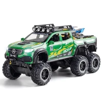 128 mercedes benz x class 6x6 wheels diecast car metal model monsters pickup truck pull back toy a89