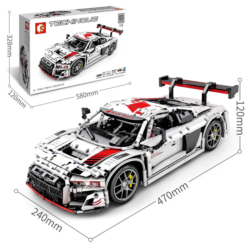 Блоки Sembo модель MOC дизайн пульт дистанционного управления светильник Гоночная