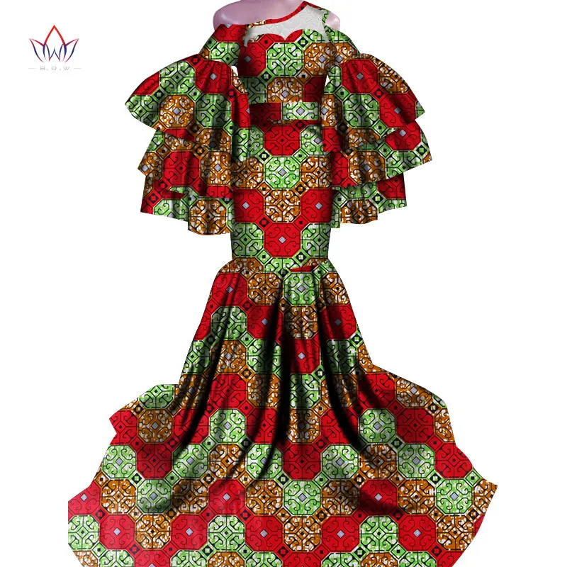 Платье Горячая Vestidos Дашики женское платье хлопок Принт традиционная африканская одежда рыбий хвост и земля одежда для женщин WY4336 - Цвет: 3