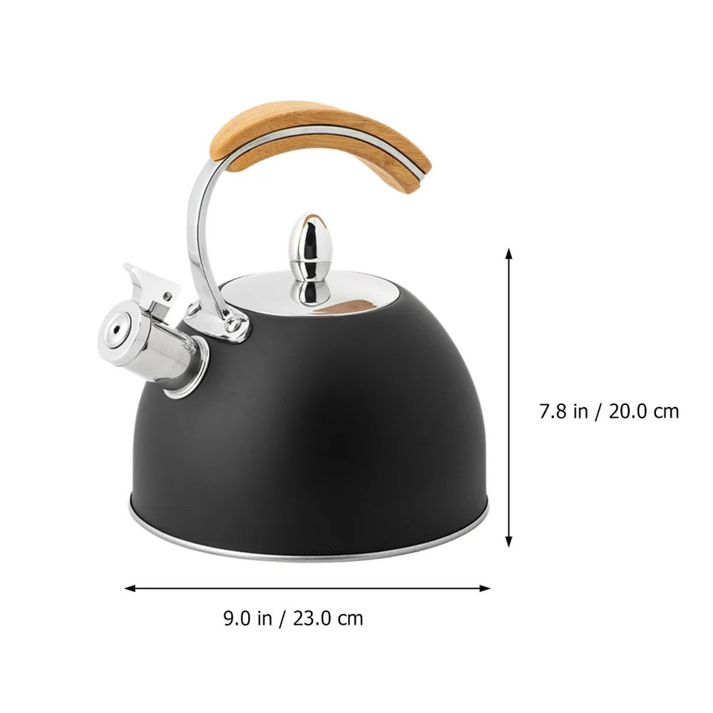 

1 Pc 3L Stainless Steel Practical Kettle Whistling Kettle Wood Handle Kettle
