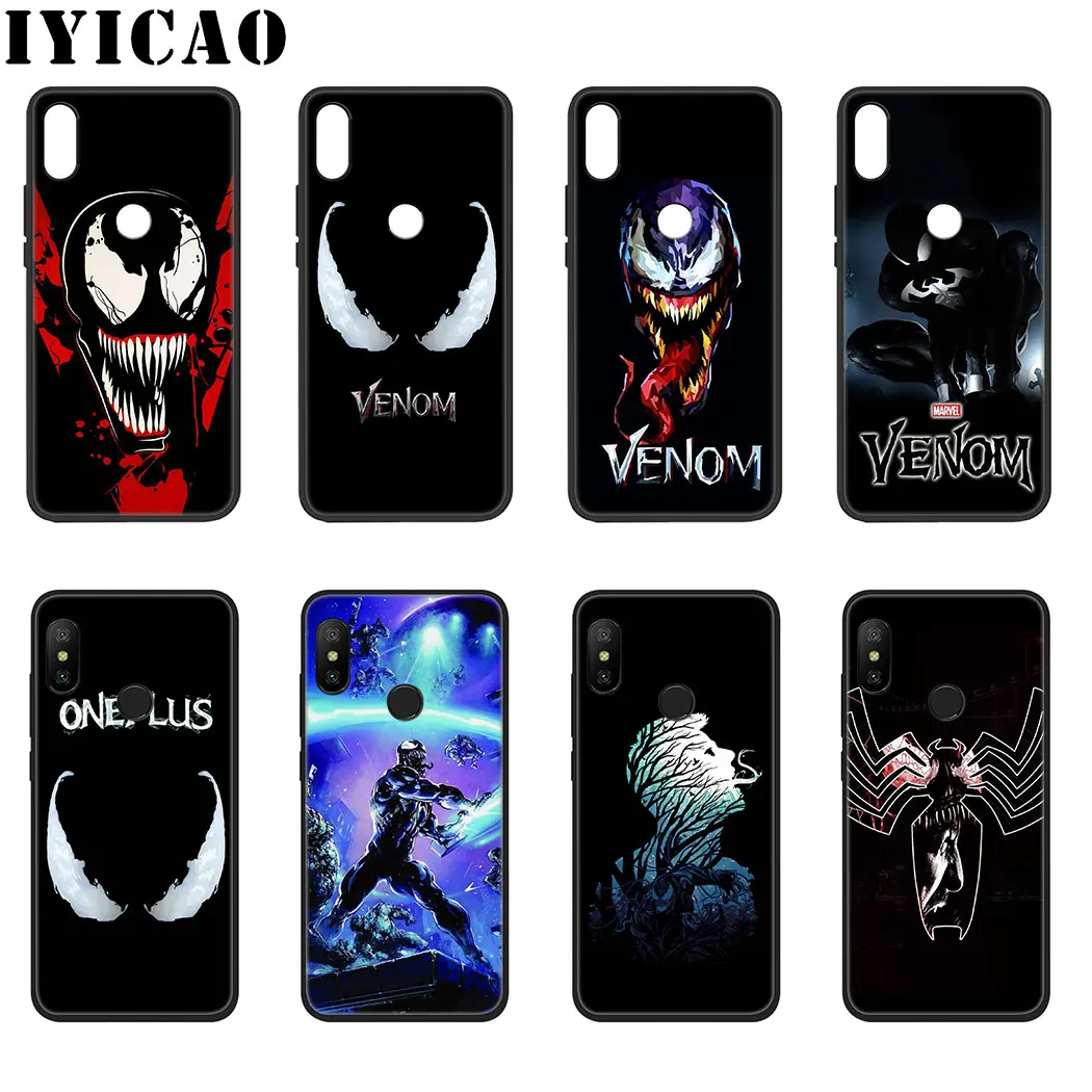 IYICAO Marvel Venom Soft Silicone Case for Xiaomi Redmi Note 4X 5 6 7 8 Pro 5A Prime |