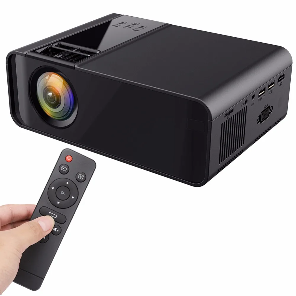 Черный Портативный 1080P светодиодный умный проектор домашний кинотеатр 720P 110 V-240 V