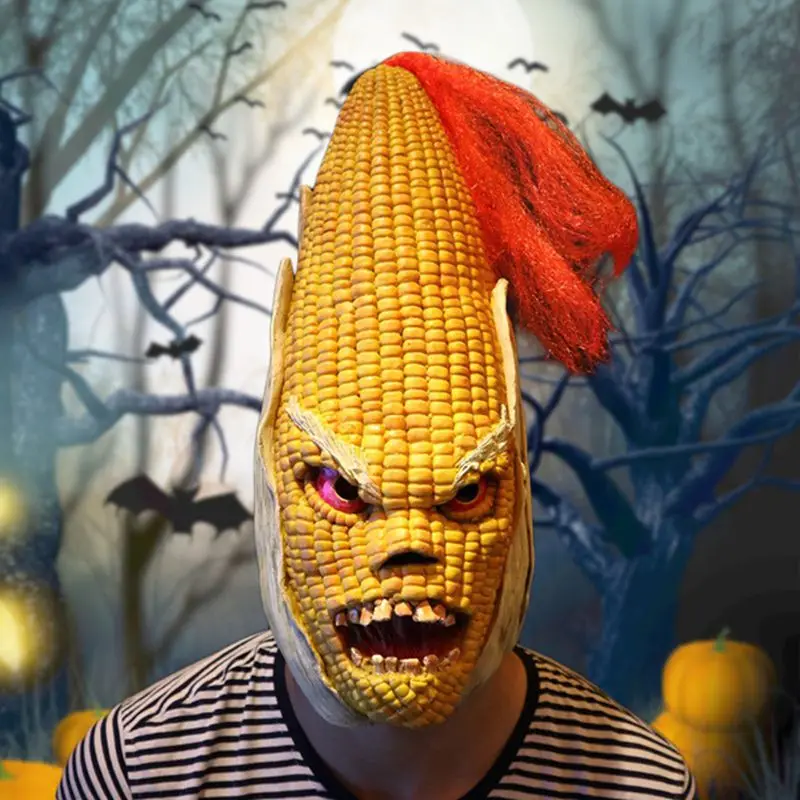 Креативная маска на Хэллоуин злобная Кукуруза высококачественный желтый