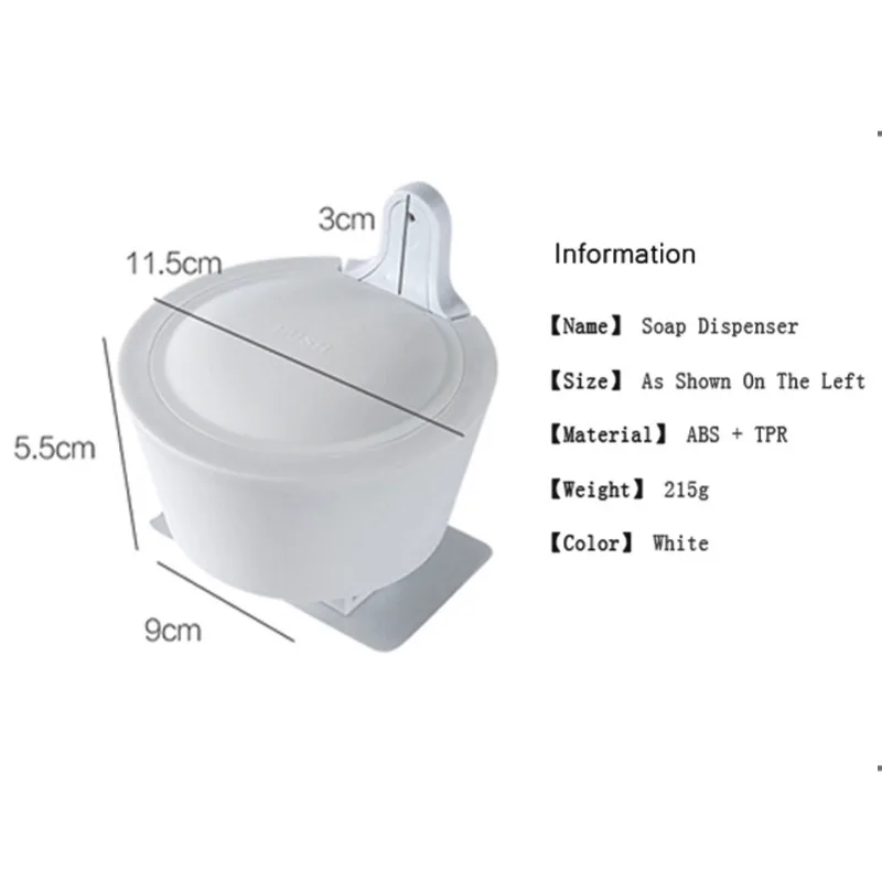 Простой настенный дозатор для мыла белый пластиковый ручной контейнер лосьона 350