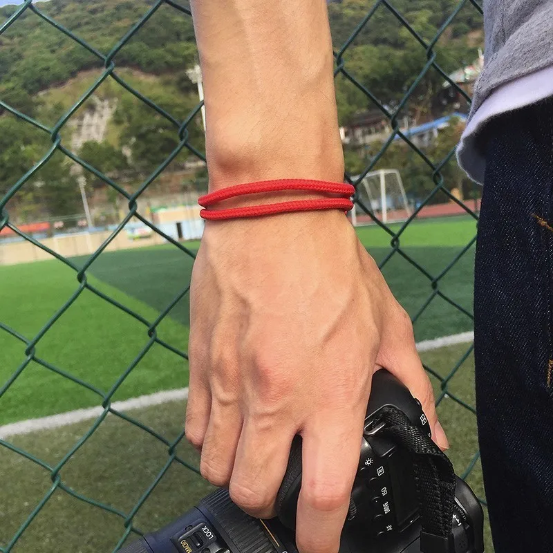 Браслет веревочный ручной работы унисекс регулируемый по длине | Украшения и