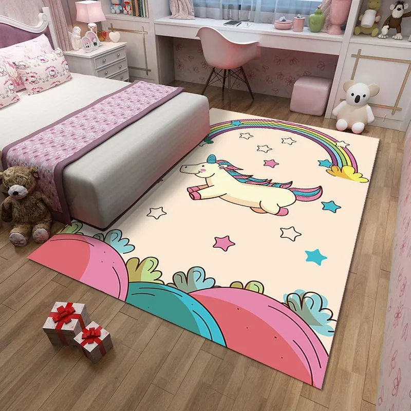Розовый мультфильм Единорог узор 3D ковры детская спальня игровой коврик Детская комната Декор Ковер детский коврик для ползания Детский Рождественский подарок ковер - Цвет: 8
