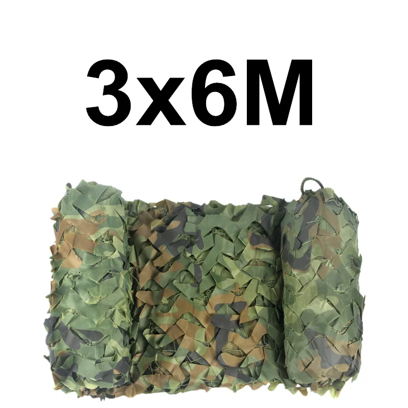 3x6M LOOGU лесной усиленный камуфляжная сетка в стиле милитари камуфляжной расцветки, сетка для охоты на открытом воздухе тент снимать сад затенение джунгли лагерь - Цвет: 3x6M