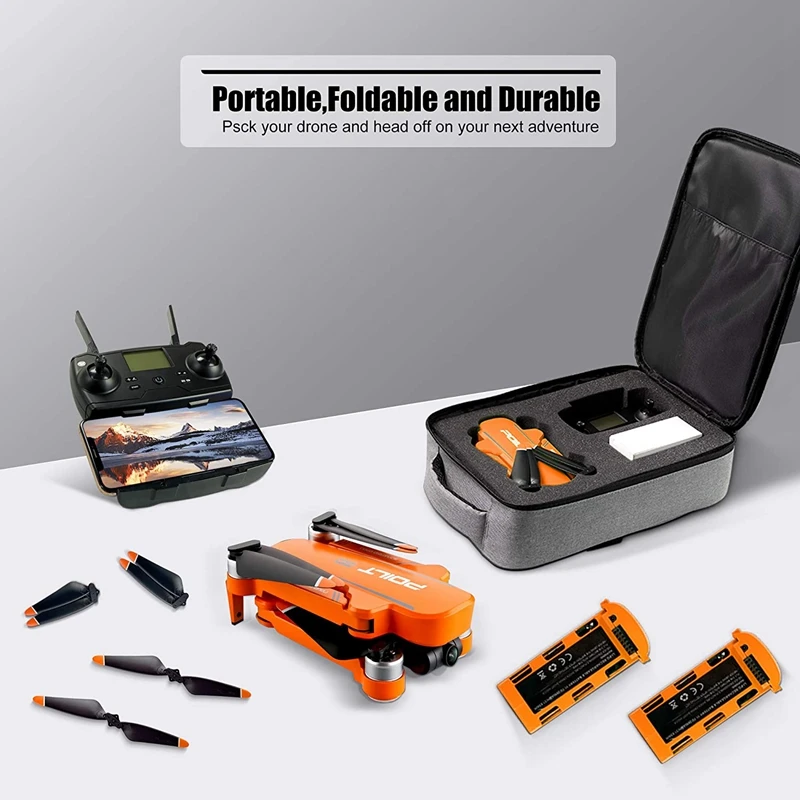 JJRC-Dron X17 5G con WiFi, cuadric&oacute;ptero plegable con c&aacute;mara HD 6K, 2 ejes, card&aacute;n, GPS, posicionamiento de flujo &oacute;ptico, Motor sin escobillas, juguete RTF-5
