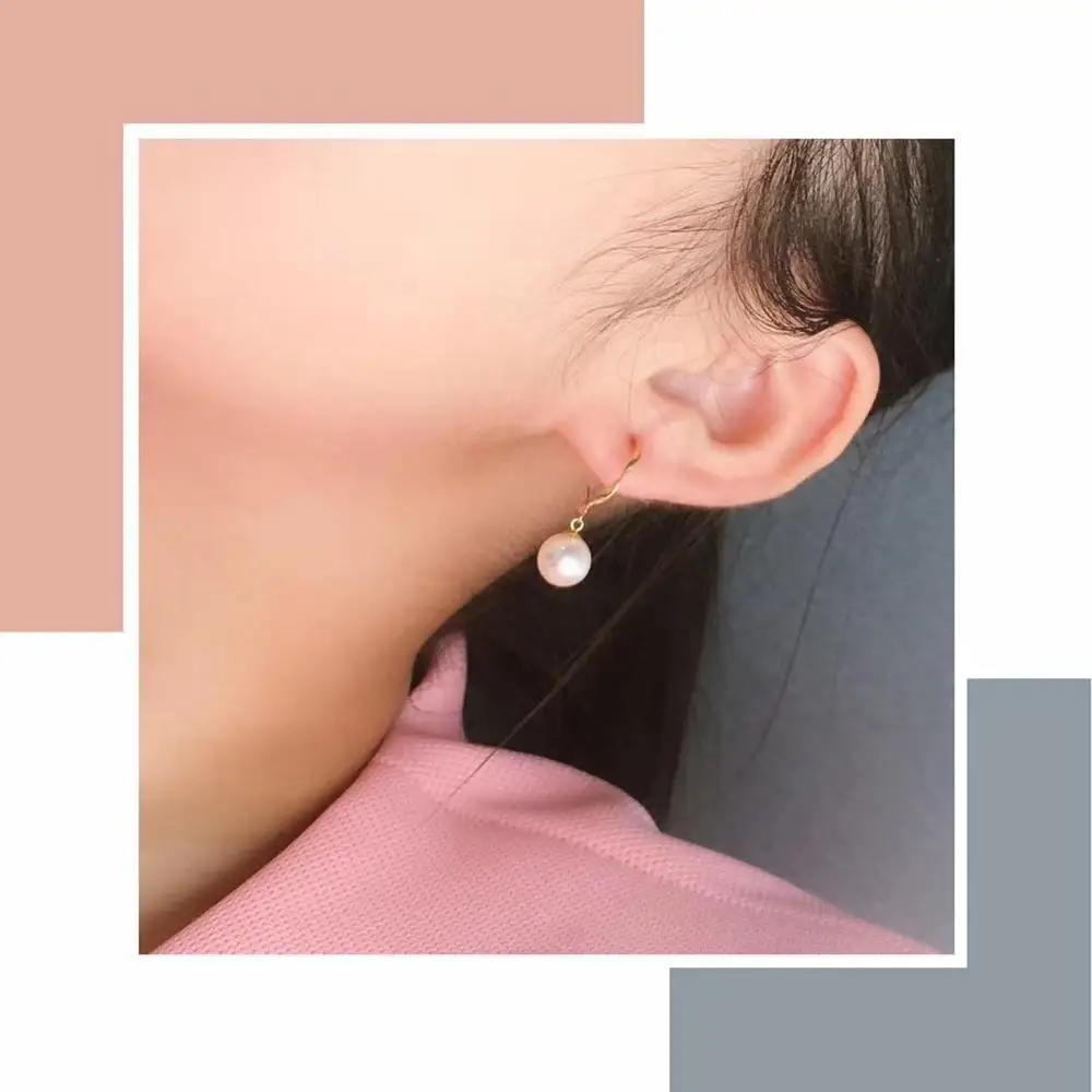 買取 Madalena Sarara 7-7.5mm 塩水真珠の女性のイヤリング 18 18k ゴールドツイストスパイラルスタイルナチュラルホワイトイヤリング