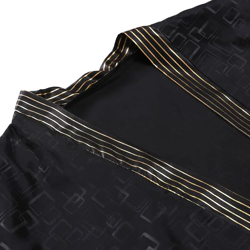 

Fashion Black Salon Spa Client Gown Kimono Style Waterproof Hair Cutting Gown Smock 100x60cm