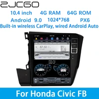 zjcgo car multimedia player stereo gps dvd radio navigation android screen system for honda civic fb 2012 2013 2014 2015 2016