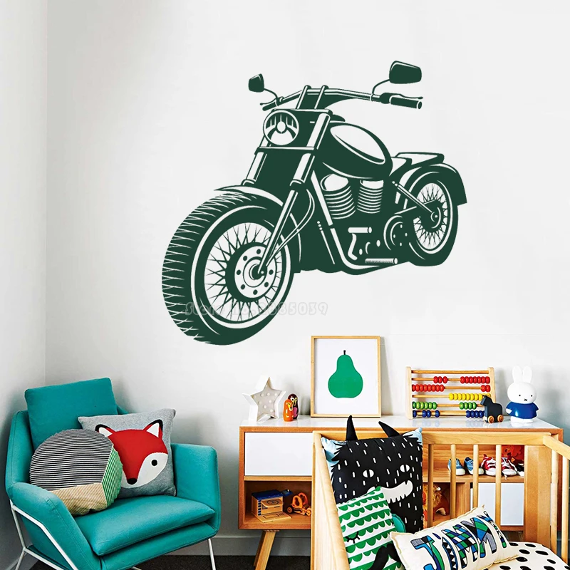 Наклейки на стену для любителей мотоцикла гостиной спальни детской комнаты