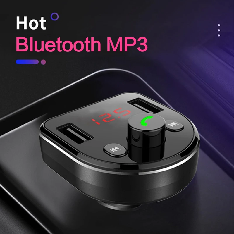 

Car MP3 Bluetooth Player 4.8A Dual USB Fast Charger Phone Wireless Handsfree FM Transmitter Digital Display Car Charger