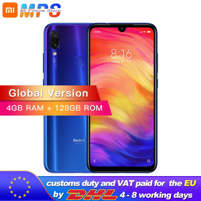 Глобальная версия Xiaomi Redmi Note 7 4 ГБ ОЗУ 128 Гб ПЗУ мобильный телефон S660 Восьмиядерный