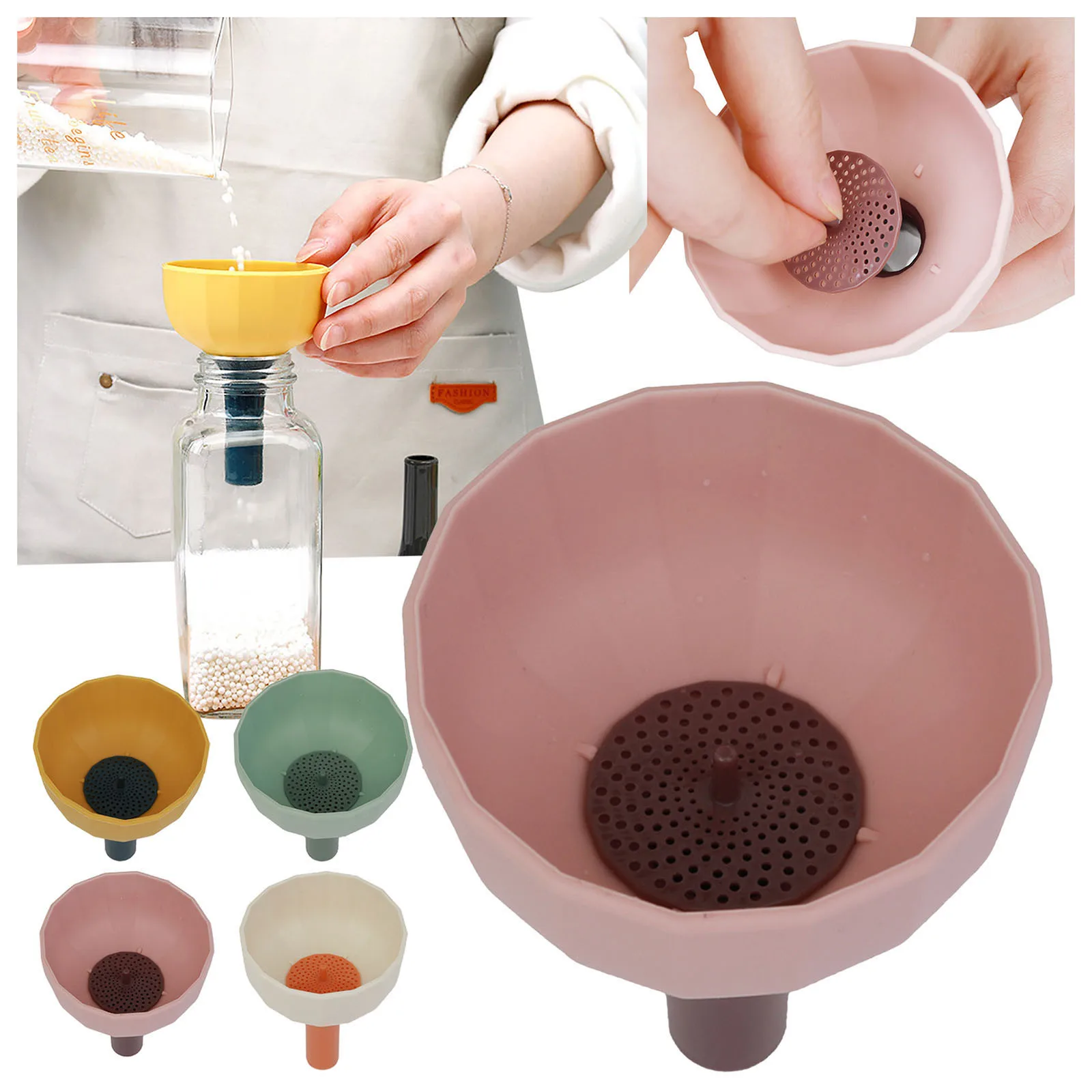 

Portable Mini Funnels Oil Hopper Multifunctional Small Diameter Pour Wine Liquid Separate Oil Can Filter Leak Funnels Kitchen