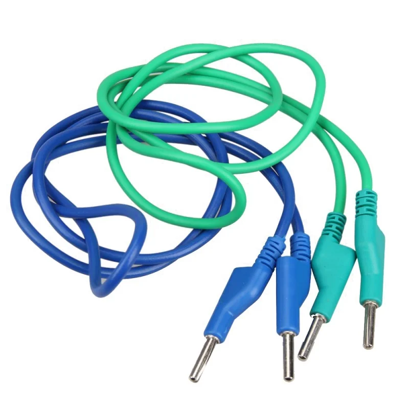 4 шт. двойной мм разъем типа банан Штекерный силиконовый Тестовый Кабель M/M 1