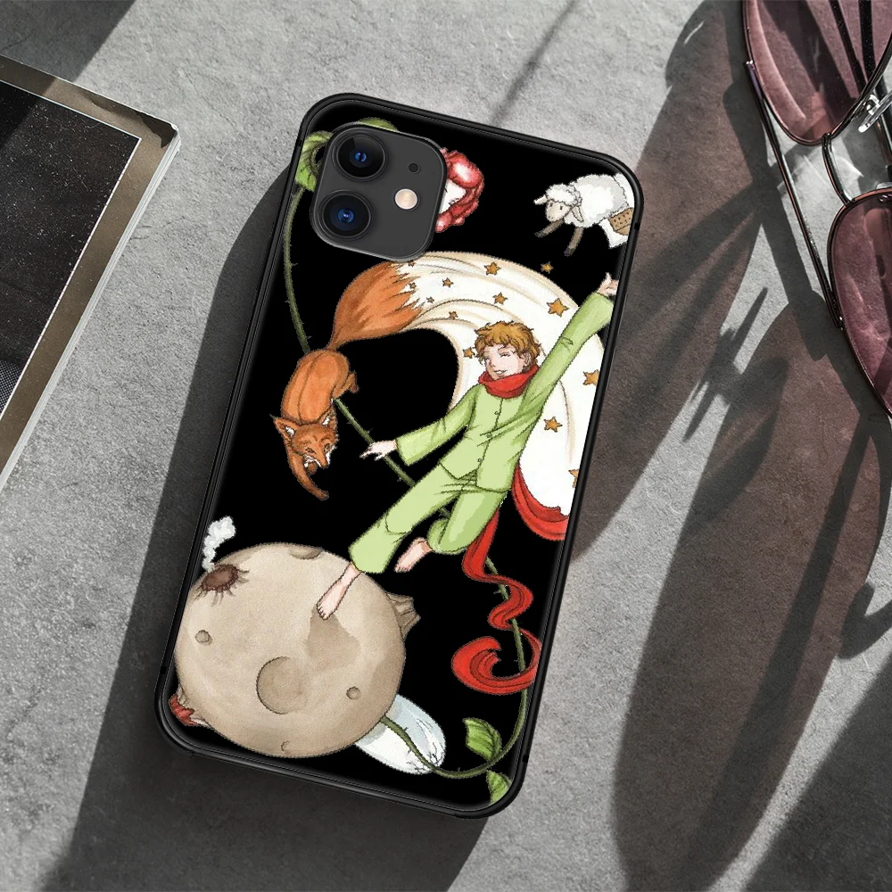 

The Little Prince and the fox Phone Case Cover Hull For iphone 5 5s se 2020 6 6s 7 8 12 mini plus X XS XR 11 PRO MAX black Cover