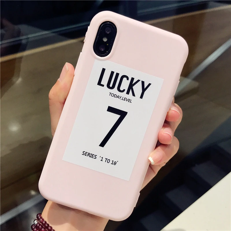 Чехол Lucky Number 7 серии с рисунком для Apple iPhone 11 Pro Max X XS Xr 8 6 s Plus силиконовый мягкий