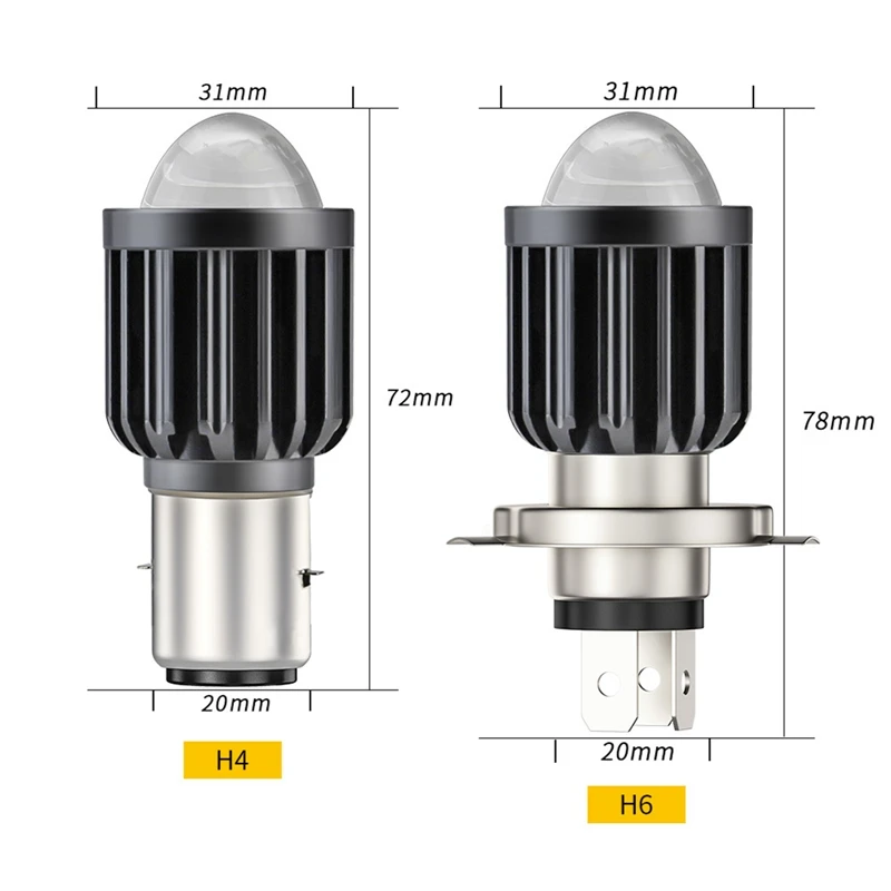 

H4 H6 BA20D 10000Lm Motorcycle Headlight Bulbs CSP lens Hi Lo Lamp Scooter Fog Lights Motorbike Head Light Accessories