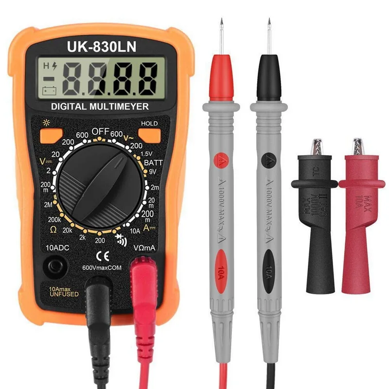 UK-830LN XL830L Ручной цифровой мультиметр с ЖК-подсветкой Портативный AC/DC Амперметр Вольтметр Ом тестер напряжения метр Multimetro - Цвет: UK-830LN