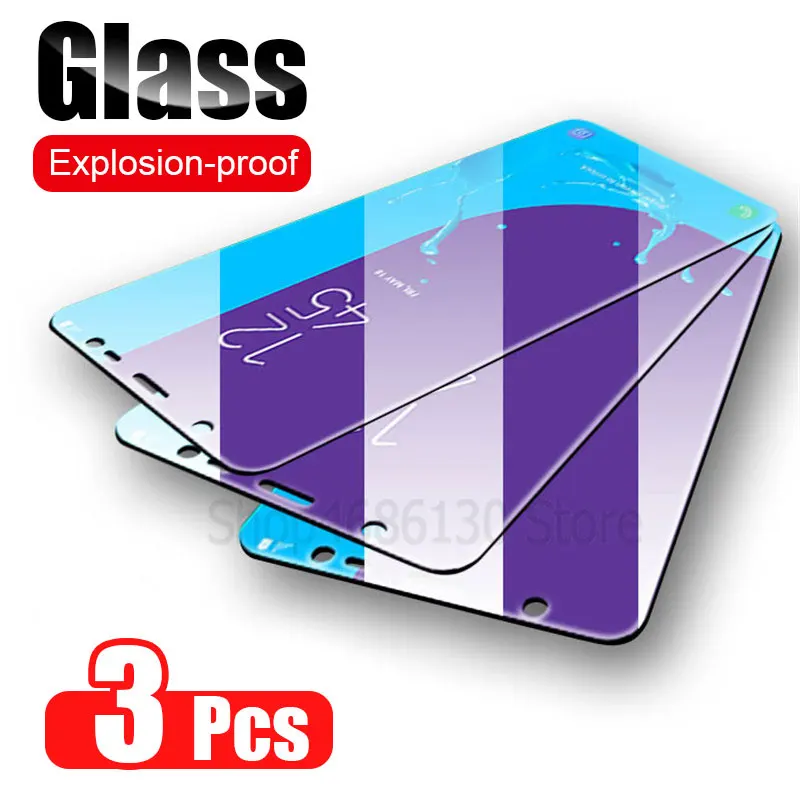 

Защитное стекло для Samsung Galaxy A7 A9 2018 A6 A8 J4 Plus, 3 шт., защита экрана, закаленное стекло для Samsung A50 A51 A70 A71 J6