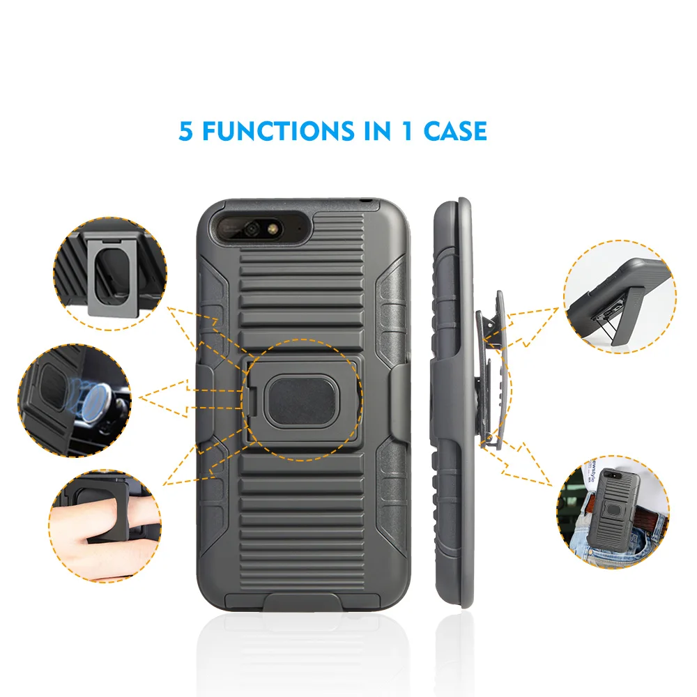 

Dual layer armor cover belt clip holster case for huawei mate 20 pro
