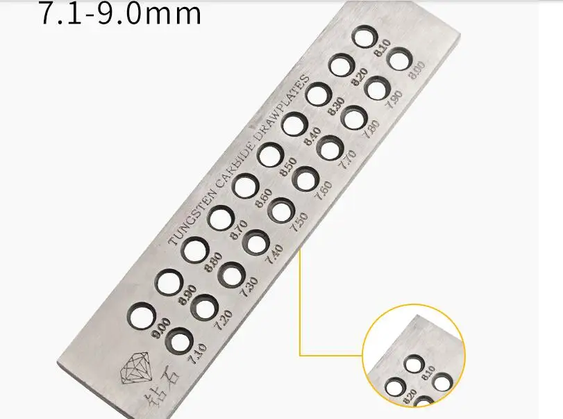 Вольфрамовый карбидный провод Drawplate для изготовления ювелирных изделий круглой формы Drawplate ювелирные инструменты золотой и серебряный проволочный рисунок