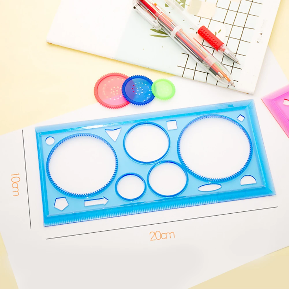 

Ruler Drawing Set Toy Multifunction Puzzle Painting Tool Color Random for Kids Boys Girls Gifts Education Toys