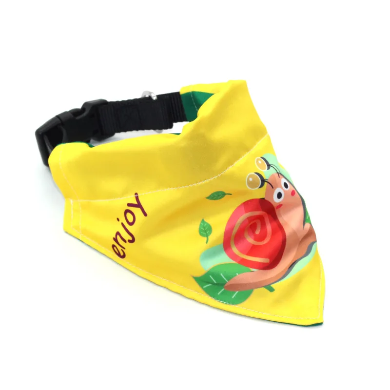 

Бандана для собак, модный шарф из полиэстера, регулируемый воротник с зажимом, шейный платок для щенка, 5 размеров, 4 шаблона