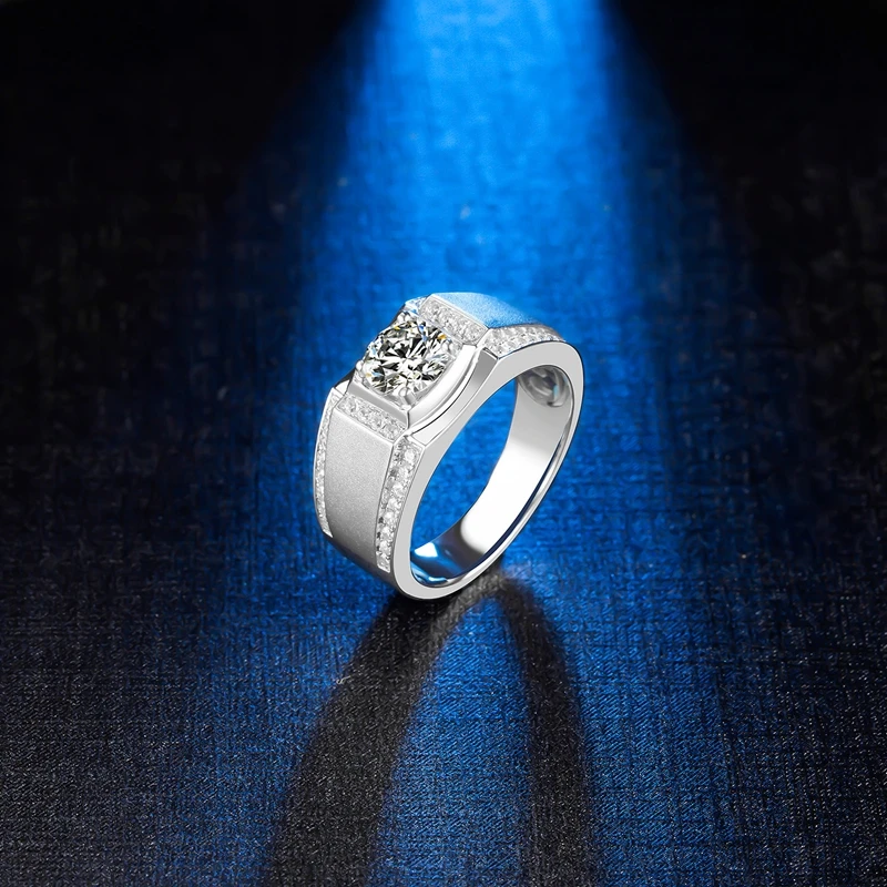 Кольцо Moissanite из серебра 925 пробы 1ct D 6 5 мм Цвет классический модный стиль подарок