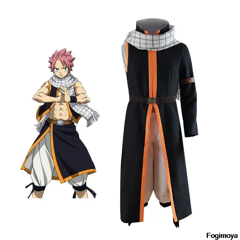 

Anime FAIRY TAIL Cosplay Costume Etherious Natsu Dragneel Cosplay Costumes Halloween Carnival Party Full Sets Costumes scarf