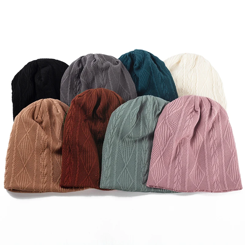 Geebro модная Вязаная Шапка бини в рубчик для мужчин и женщин мягкие теплые шапки