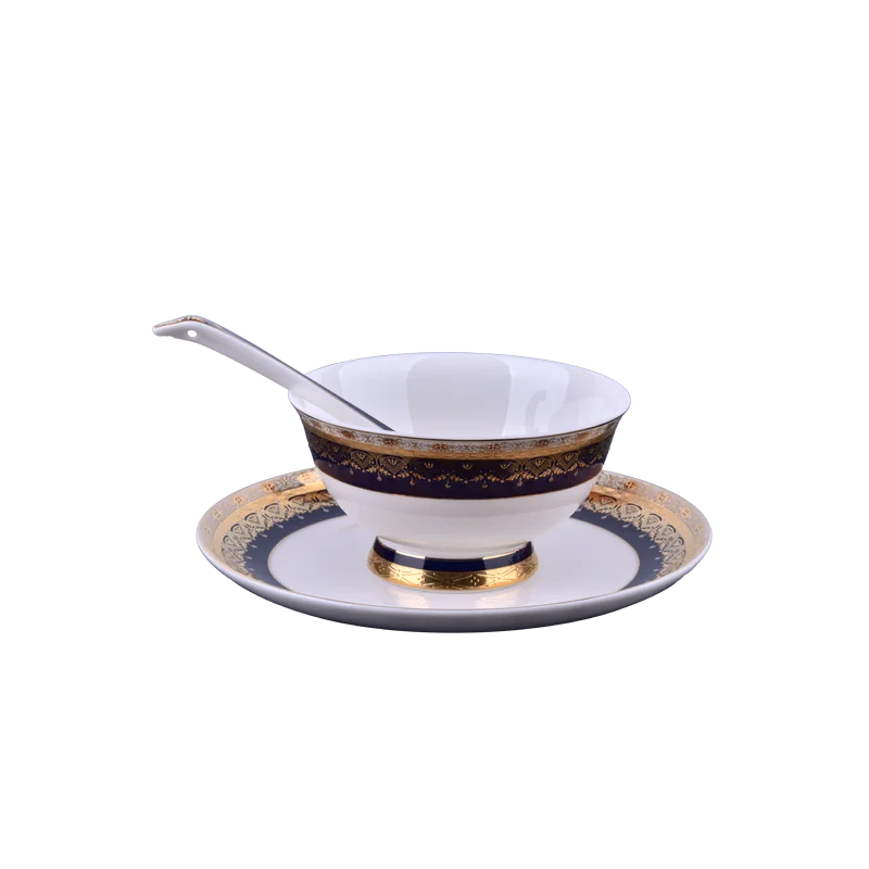 

Bone China European tableware bowl spoon Chinese set household tableware Jingdezhen porcelain set
