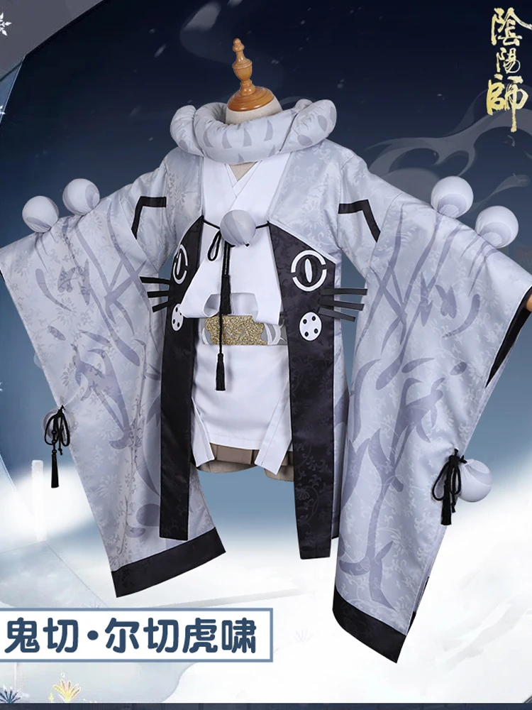 

Японское кимоно для косплея оники Тора из игры Onmyoji Cos, милое Тигровое лицо, женская одежда, полный костюм B