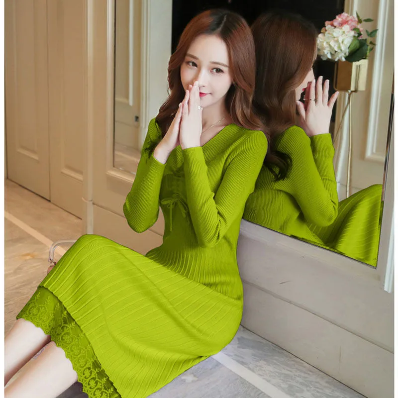 2019 женский однотонный пуловер свитер с длинными рукавами Повседневная узкая